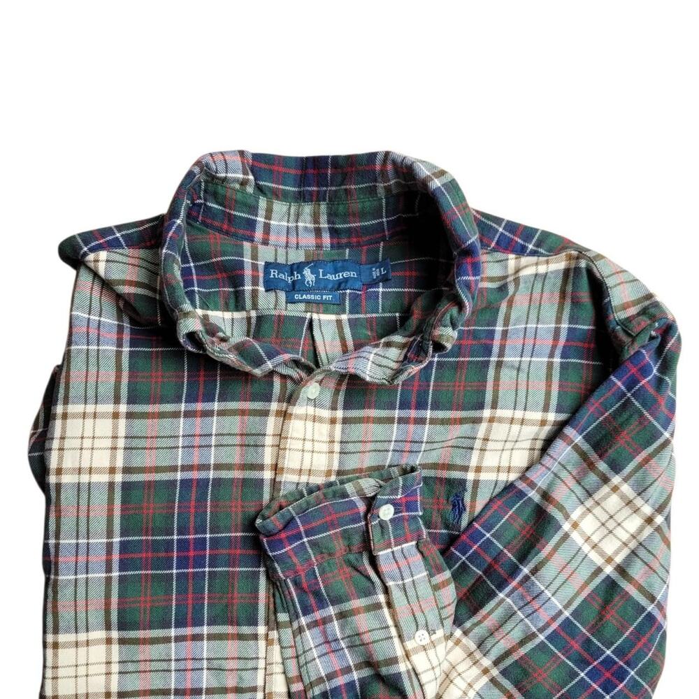 Polo Ralph Lauren Classic Fit Plaid Button-Down Shirt Size Large